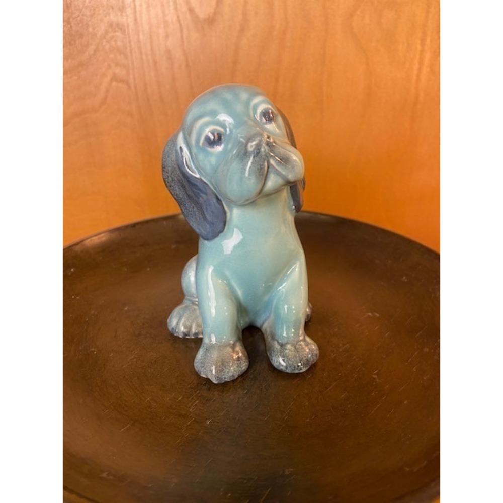Beswick England 454 Blue Dog Lollopy 8700 1 Ceramic Puppy Figurine Vintage